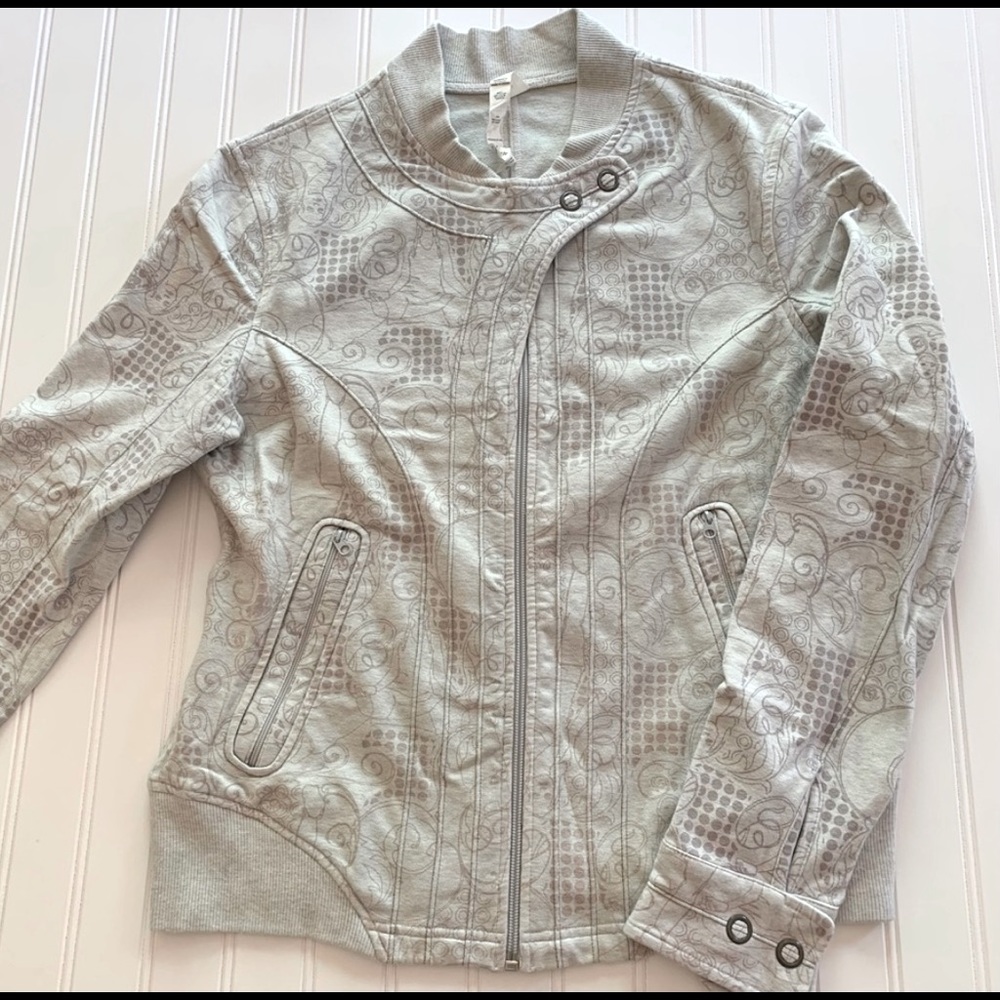 Lululemon Full Zip button Collar Moto bomber.